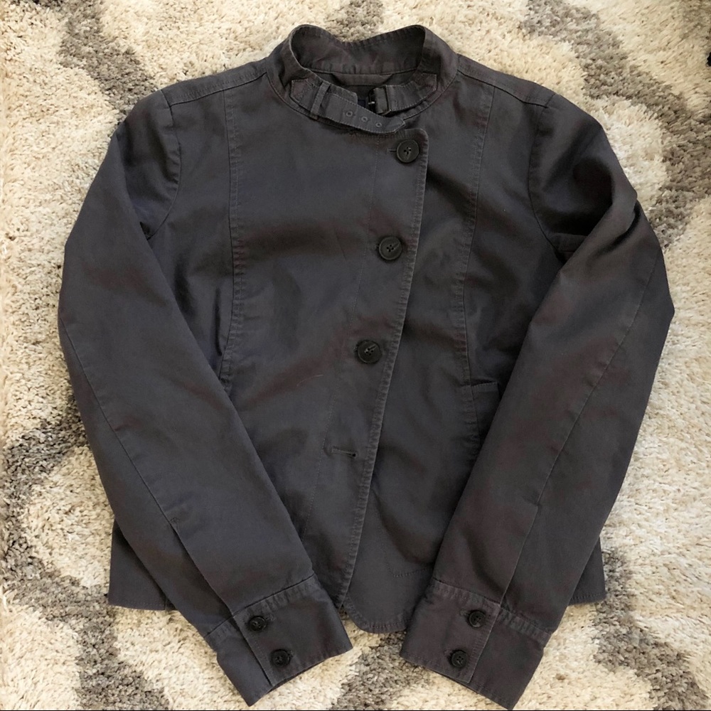 Gap gray moto blazer jacket 10